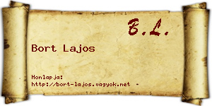 Bort Lajos névjegykártya